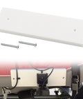 Boat Transducer Mounting Plate for Fish Finder and Sonar, Transom Saver and Stern Saver Mount, Marine Transducer Bracket, White, Dock Ready Install, Fits All Boat Types, Durable High Impact Plate, 12 by 3.5 by 0.75 Inches on boat transom with screws