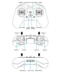 Diagram of LiteRadio 4 10 Channel Radio Transmitter with Built In 2000mAh 1S Lipo Bluetooth Connection FPV Simulator Ready.