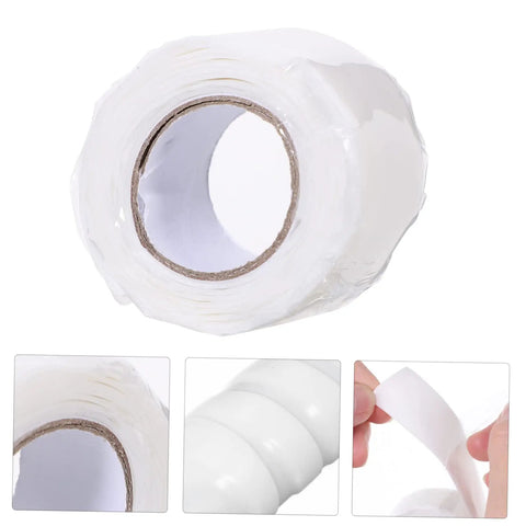 Pipe Waterproofing Tape For Leaks Repair Heavy Duty Sealant Tape For Outdoor Use DIY Pipe Fix Quick Leak Stop Weatherproof Self Adhering Repair Tape For Plumbing, white roll