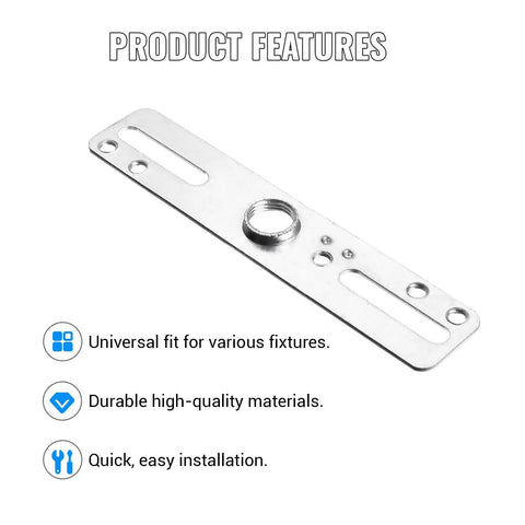 4 Inch Ceiling Light Mounting Bracket Kit - Universal Crossbar Hardware Set For Chandeliers And Wall Lights, 4-Pack Silver Steel Brackets With 3 Eighth Inch Lamp Pipes, Easy Install, Durable And Flexible Fit, silver steel crossbar bracket