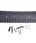 50W Flexible Monocrystalline Solar Panel With Dual USB Outputs For Camping Hiking Travel And Emergency Power Supply IP65 Outdoor Portable Charger