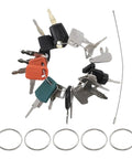 39-Piece Heavy Equipment Key Set And Construction Ignition Master Key Kit Replacement For Caterpillar Crown Deere Bobcat JCB Kubota