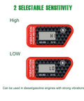 Vibration Hour Meter for Diesel and Gas Engines Waterproof IP68 with Two Sensitivity Settings Dialed In Partial Timer Tracks Total And Period Hours 0-99999 H 0.1 H Increments Resettable Maintenance Timer, high and low settings