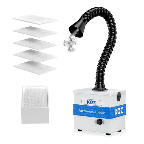 100W Solder Fume Extractor With 180 To 210 Cubic Meters Per Hour Strong Suction, High Efficiency HEPA Filter, Odor And Smoke Absorber