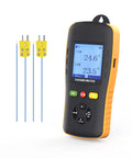 Two Channel K J T Thermocouple Data Logger With USB Temp Recorder And Dual Probes, Auto Report, 61440 Recordings device