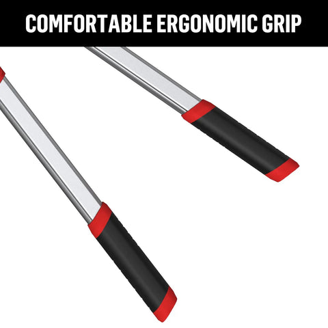 Heavy Duty Extendable Loppers With Telescopic 28 To 41 Inch Reach Double Ratcheting Anvil Branch Cutter handles with ergonomic grip