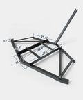 Beefy Heavy Duty Steel Driveway Drag Harrow 66 Inch Wide structure with measurement details for ATV UTV use