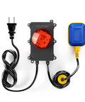 Sump Pump Alarm With Tethered Float Switch 105 To 110 dB Loud Alarm And Flashing LED Indicator, 10 Ft Level Float, Black Housing