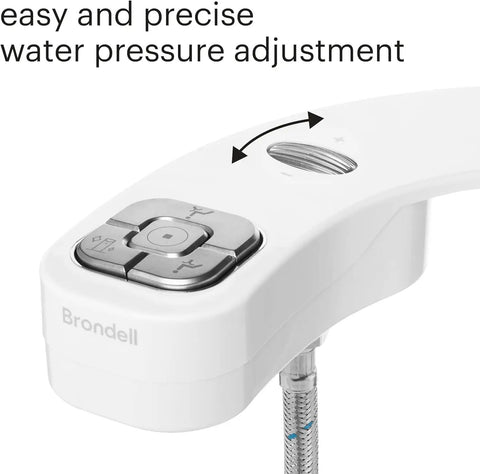 Control panel of Thinline Bidet Attachment With Adjustable Water Pressure And Side Arm Control For Toilet Seats Dual Nozzles Thin Profile.