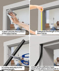 Steps for installing the V Shaped Foam Weatherstripping Door Seal Strip 19.7 Feet White Self Adhesive Draft Stopper