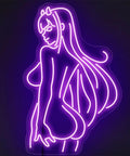 Purple Zero Two Anime Neon Sign LED Indoor Wall Light For Home Decor Party Wedding Restaurant Shop Accent 60x36cm, Customizable Neon Light