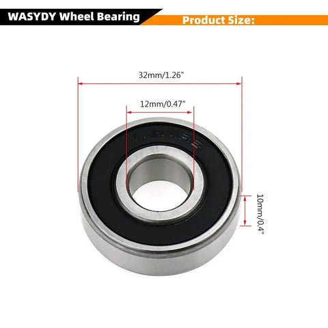 6201RS Mini Bike Wheel Bearing Kit For Coleman CT100U CT100X RB100 RB200 Baja Motorsports Doodle Bug Motovox MBX10 MBX11 MBX12