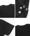 Unisex Baby Romper One Piece Soft Casual Wear With Cute Abstract Pattern And RV Camper Inspired Design, neckline and snap detail