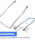 Beefed Up U Bolt Front Draft Arm Replacement For John Deere Tractors X300 Through X590 Series M157568 M153771 Compatible Front Draft Arm Lift Bracket Heavy Duty Metal, U-bolt front draft arm