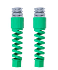 Two Pack Heavy Duty Five-Eighths Inch Garden Hose Female Connectors With Bend Restrictor And Kink Absorber Metal Replacement Ends