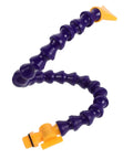 Half Inch Thread Water Oil Coolant Hose With Switch Flexible Plastic Tube Adjustable Angle Flat Nozzle in purple and yellow
