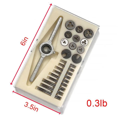 31 Piece Micro Metric Tap And Die Set For M1 To M2.5 Internal And External Threads Repair In Small Electronics Watches And Models Pro Grade HSS