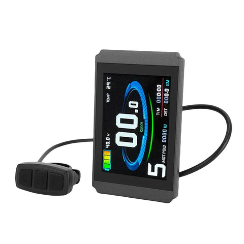 KT LCD8H Electric Bike Display Panel With USB Port And 5 Pin Connector, Full Color Screen, Button Controls, Durable ABS Housing