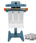 Commercial Foot Pedal Impulse Sealer for Plastic and Aluminum Film with adjustable heat control, used for packaging bags.