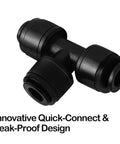 One Quarter Inch Drip Irrigation Fittings Kit With Push To Fit Connectors tee fitting for leak free water distribution