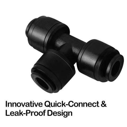 One Quarter Inch Drip Irrigation Fittings Kit With Push To Fit Connectors tee fitting for leak free water distribution