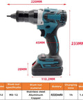 Heavy Duty Cordless Automatic Blind Rivet Nut Tool Kit With Dual Batteries For Easy Assembly And Fastening No Cords Needed To Power Your Projects Without Hassle, LE12 4000mAh