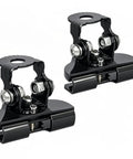LED Light Bar Hood Mounting Brackets Set For Engine Hood 2 Pack; black clamp-on mounts with no-drill installation, adjustable tilt, anti-scratch rubber.