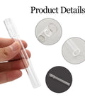 Glass Tube Stem Set Four Pcs Straight 110mm Downstems For Water Pipe And Lab Use product details and close-up views