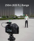 Wireless Lavalier Microphone System With One Transmitter And One Receiver For PC iPhone Android Cameras And Live Streaming