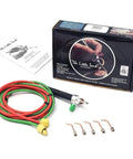 Mini Oxygen Torch Kit With Five Precision Nozzles And Steady Flame Control For Jewelry Repair and Micro Welding Work plug and play setup components laid out