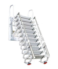 Top Shelf Electric Attic Staircase With Telescoping Ladder Design Rock Solid Forged Aluminum Frame showcasing a retractable ladder.