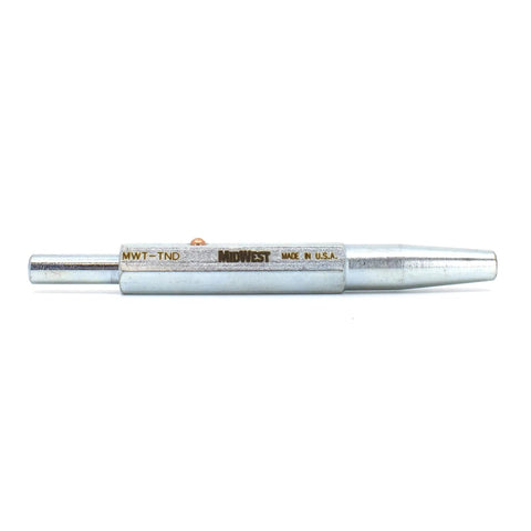 Pro Grade Trim Nail Driver With Hardened Steel Punch, USA-made tool, tapered nose, side view