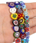 Premium Quality Fresh Hella Sparkly Lampwork Glass Beads Loose Round Spacers For Diy Bracelet Necklace Jewelry Crafting And Dress Decor Accents 10Mm 44 Pieces, heart-shaped colorful beads in hand.