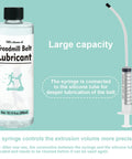 Smooth Sailing Treadmill Belt Lubricant Kit 600ml Bottle With 7.8 Inch Reach Tube And 10 Ml Syringe shown with syringe attachment