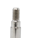 Close-up of 6mm male adapter for Gulf fixed wing slip tip in durable 303 stainless steel, part of the conversion kit for spearfishing.
