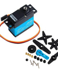 Heavy Duty Digital Servo Motor Delivering Beast Level 35Kg Cm Torque With Full Metal Gears And Waterproof Sealing, includes control horn set.