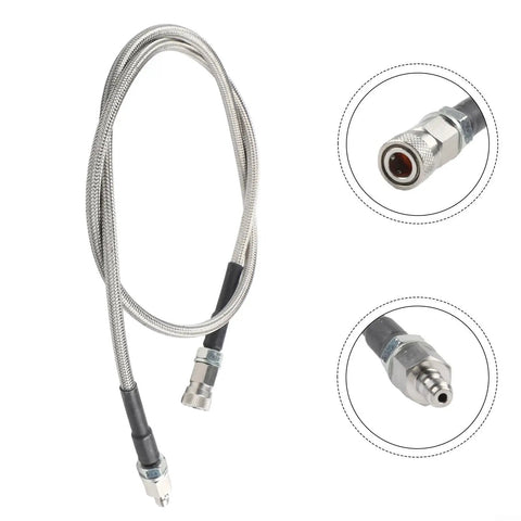 High Pressure Air Hpa Stainless Steel Hose 4500 Psi Rated For Heavy Duty Fill Station Use, 36 Inch braided hose with quick disconnect fittings