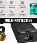 Heavy Duty AC To DC Converter 220V To 12V 15A Car Power Adapter with multi-protection features and durable ABS casing.