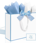 Three Pack Large Gift Bags With Handles No Fuss Gifting Ready 12.6 By 10 By 4 Inch Set Includes Tissue Paper Cards And Satin Ribbons For Birthday