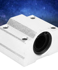 Rock Solid Aluminum Alloy Linear Motion Ball Bearing Slide Block Bushing, showing detailed side view and polished surface.