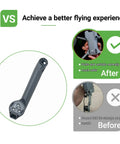 Rear Left Arm Shell Replacement For DJI Mini 5 Pro Drone, shown folded securely in grey, emphasizing improved fit and safety.