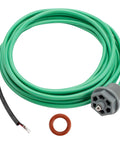 ArrogantF 6600-166 temperature sensor front view with green insulated cable, gray connector, and orange O-ring