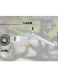 Heavy Duty Chain Tensioner Kit With Guide Wheels Pulley Roller Fit For MX 350 Dirt Bike Iron Construction Keeps Drive System Locked Tight Shredding Rough Trails Includes Adjuster Tool For Install Optimal Tension For Reliability And Safe Riding Anytime, 142MM x 34MM, 28MM roller