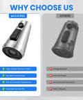 Comparison of Top Shelf Pull Down Faucet Sprayer Head Replacement Heavy Duty Rust Resistant Stainless Steel With Nine Quick Snap Adapters with competitor product.