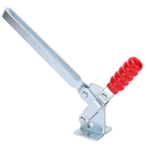Heavy Duty Vertical Toggle Clamp With Quick Release For Industrial Woodworking And Metalworking Projects, Lengthened Fixture Fastening, Galvanized Iron Construction, Durable Workholding Tool Built Tough As Nails To Last Through Rough Jobs