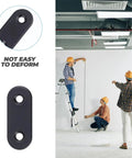 12 Piece Stainless Steel Flat Corner Brackets For Cabinet And Furniture Reinforcement With Screws displayed with builders