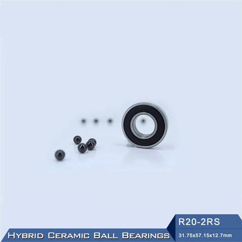 Premium R20 Hybrid Ceramic Bearing 1.25 Inch Bore Sealed Deep Groove Motor Spindle Ball With Si3N4 Balls And Grease For High Speed Industry Use with black ceramic balls.