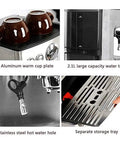 Pro Level Fully Automatic Espresso Coffee Machine Built For The Morning Rush With A Rock Solid 19 Bar Pump And Dual Wall Stainless Steel Filter For Rich Barista Shots That Truly Hit The Spot, showing aluminum warm cup plate and 2.1L tank.