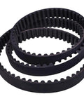 Black Rear Drive Belt For Harley David Touring 2004-2006 FLHT Screamin Eagle 132 Inch Replacement Part Fits Trike Series 40024-04 1204-0063 shown stacked.