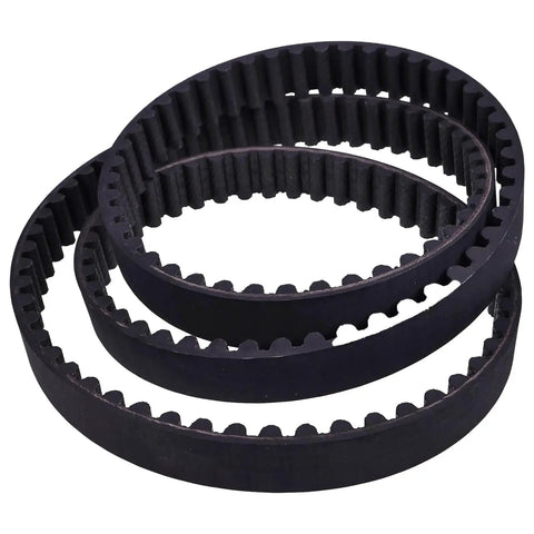 Black Rear Drive Belt For Harley David Touring 2004-2006 FLHT Screamin Eagle 132 Inch Replacement Part Fits Trike Series 40024-04 1204-0063 shown stacked.